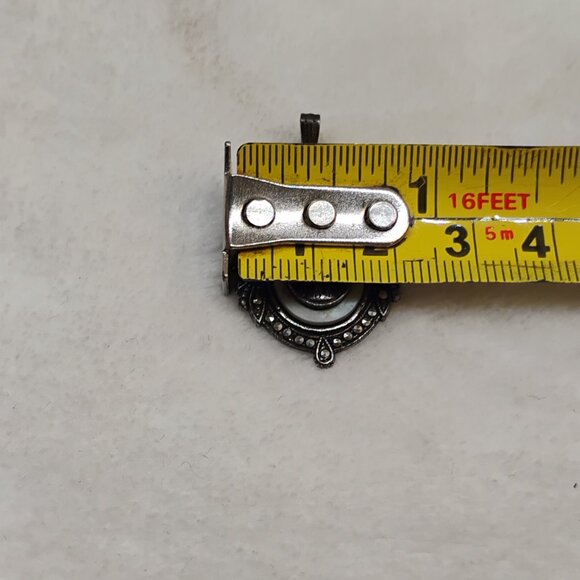 Vintage Religious Silver Jesus Pendant Virgin Mary Sterling Charm Catholic - Picture 2 of 11